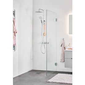 Hafa Infinity dusjdør, 100 cm, klart glass, krom profil