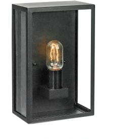 Norlys Lofoten vegglampe, klart glass, sort