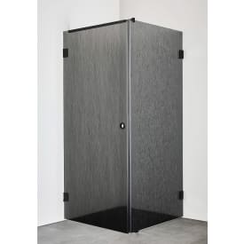 Hafa Infinity dusjhjørne, 90x90 cm, styren glass, sort profil