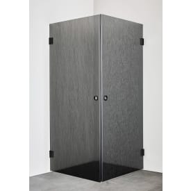 Hafa Infinity dusjhjørne, 80x90 cm, styren glass, sort profil