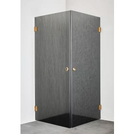 Hafa Infinity Lace dusjhjørne, 90,8x90,8 cm, mønstret glass, messing profil