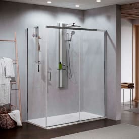 Novellini Zephyros 2.0 PH skyvedør høyre, 136-139 cm, klart glass, krom profil