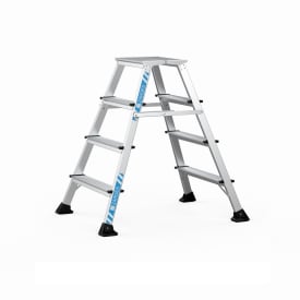 Zarges trappstege XLSTEP P, anodiserad, smal, 4 steg/0,99 m