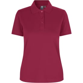 ID dame Pique Polo T-shirt med stretch, Cerise, 2XL
