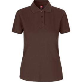 ID dame Pique Polo T-shirt med stretch, Mocca, 3XL