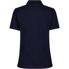 ID dame Pique Polo T-shirt med stretch, Marine, 2XL