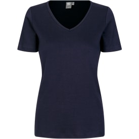 ID Interlock dame T-shirt, Marine, S