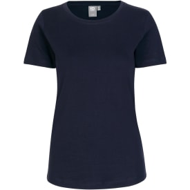 ID Interlock dame T-shirt, Marine, L