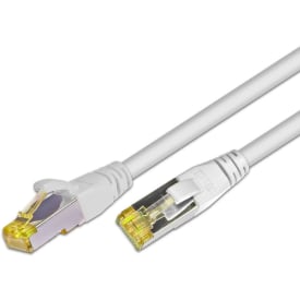 10 stk Patchkabel HQ S/FTP skærmet Kat.6A 0,25M LSOH hvid 10G