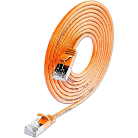 10 stk Patchkabel SLIM U/FTP skærmet Kat.6 0,15M PVC Ø3,8mm orange