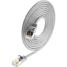 10 stk Patchkabel SLIM U/FTP skærmet Kat.6 0,15M PVC Ø3,8mm grå
