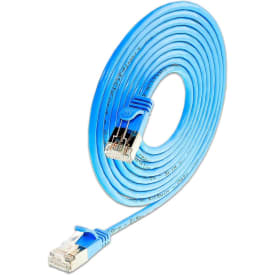 10 stk Patchkabel SLIM U/FTP skærmet Kat.6 0,15M PVC Ø3,8mm blå