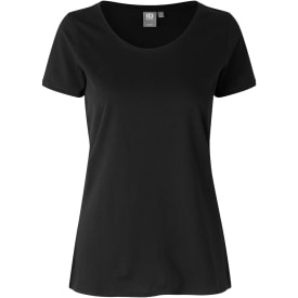 ID dame O-hals T-shirt, Sort, S