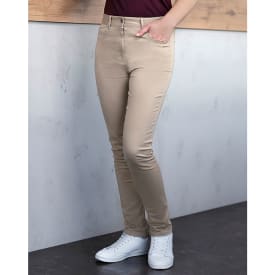 Karlowsky Classic-stretch damebukser, Pebble beige, 50S