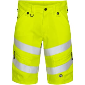 Engel Safety arbejdsshorts, Hi-Vis Gul/Blue Ink, 100