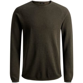 Jack & Jones JJEHILL Striktrøje, Olive Night Melange, 2XL