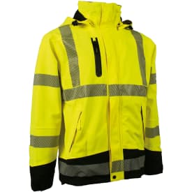 Lyngsøe stretch skaljakke full stretch, Hi-vis Gul/Sort, 2XL