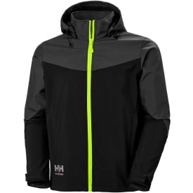 Helly Hansen Oxford softshell jakke, sort/mørkegrå, str. 4XL