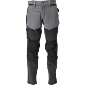 Mascot Customized arbeidsbukser med stretch, lysegrĂ¥/sort, str. 76C54