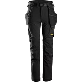 Snickers AllroundWork håndværkerbukser 7575 til børn full stretch, Black, 158