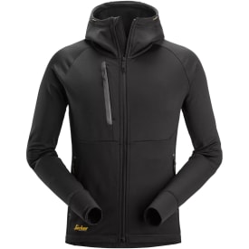 Snickers Flexiwork Polartec® hættetrøje med lynlås 8026 full stretch, Black, M