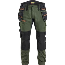 Blåkläder Workwear Striker hantverksbyxor med 2-vägsstretch, grön/rost, st D100