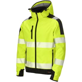 L.Brador Aereo softshelljakke 2033P, Hi-vis Gul/Sort, 3XL