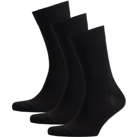 Westborn Basic 3-pak strømper med uld, Black, ONESIZE