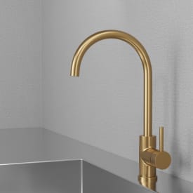 Scandtap Curve köksblandare, borstad mässing