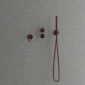 Scandtap Harmonized 4 badkarsblandare med duschset, borstad koppar