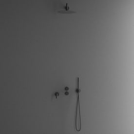 Scandtap Harmonized 3x badkarsblandare med duschset, matt sort