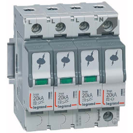 Transientbeskyttelse type 2 3P+N, TT og TNS, 20kA