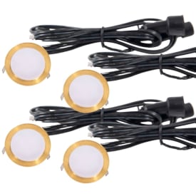 Infälld spotlight Cosmos mässing 4-pack
