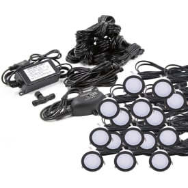 Light By Juhl Cosmos nedgravningsspot, sort, 15-pak