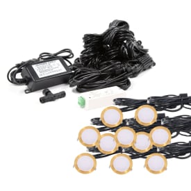 Light By Juhl Cosmos underjordisk spot, Zigbee, messing, 10-pk