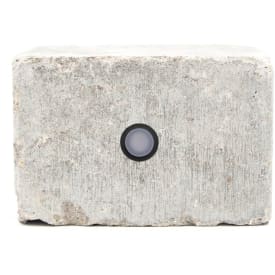 Light By Juhl holmegaardsten kantblok med Cosmos sort spot, 14x21x14 cm, grå