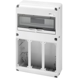 Gruppetavle Q-DIN 14M, 3 flanger til stikudtag SBF IP65