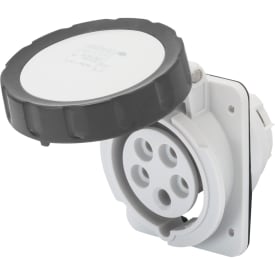 15 stk CEE Indbygnings udtag 10° HP 5P 32A 500V 7H sort IP67