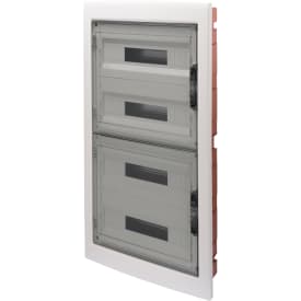 Gruppetavle, planforsænket, røgfarvet dør, 72M (18x4), IP40