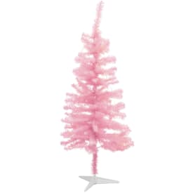 4 stk Sirius Happy kunstig juletre med lys, rosa, 120 cm