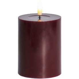 Sirius Sille LED blockljus, batteri, vinröd, H10 cm