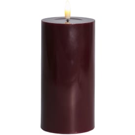 Sirius Sille LED bloklys, batteri, bordeaux, H15 cm