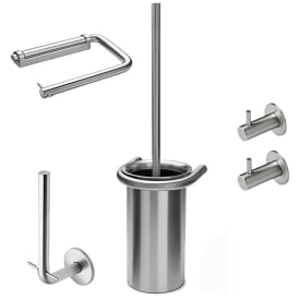 D Line tilbehørssæt, børstet rustfrit stål