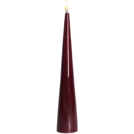 Sirius Sille kegle LED blockljus, batteri, vinröd, H26 cm