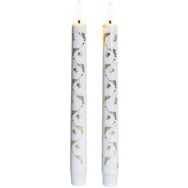 Sirius Sille LED kronljus, batteri, vit/guld, 2-pack