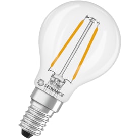 Ledvance E14 klotlampa, 2700K, 1,8W
