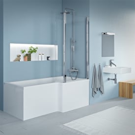 Strømberg Quantum brusebadekar, højre, 1600 x 700 x 850 mm