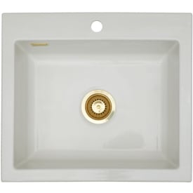 Lavabo Mera 57 køkkenvask, 57,5x51 cm, hvid