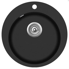 Lavabo Saturn diskbänk, Ø50,5 cm, svart