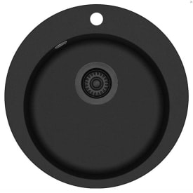 Lavabo Saturn kjøkkenvask, Ø50,5 cm, sort